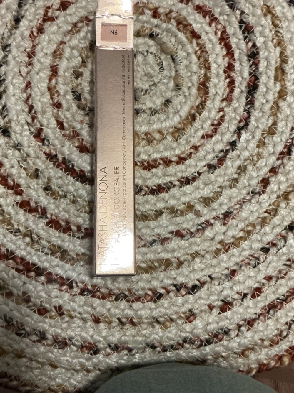 Natasha Denona Door Mat with Cream, Brown and Rust Spiral Weave